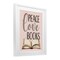 Stupell Industries Peace Love Books Framed Print Under Glass, design by Kim Allen